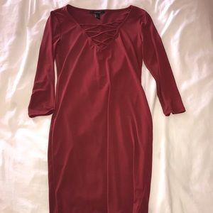 Maroon Bodycon Dress
